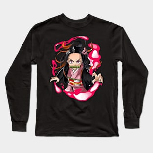 Nezuko on fire Long Sleeve T-Shirt